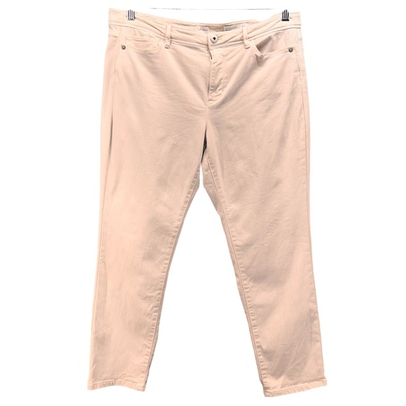 J Jill Womens Cropped Jeans Size 14P Off White Casual Basic High Rise Trousers - Picture 1 of 11